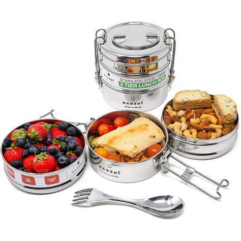 stainless steel lunch box with ice pack|stackable stainless steel lunch containers.